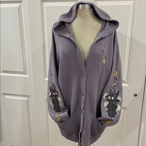 Her Universe Purple Cat Embroidered Cardigan